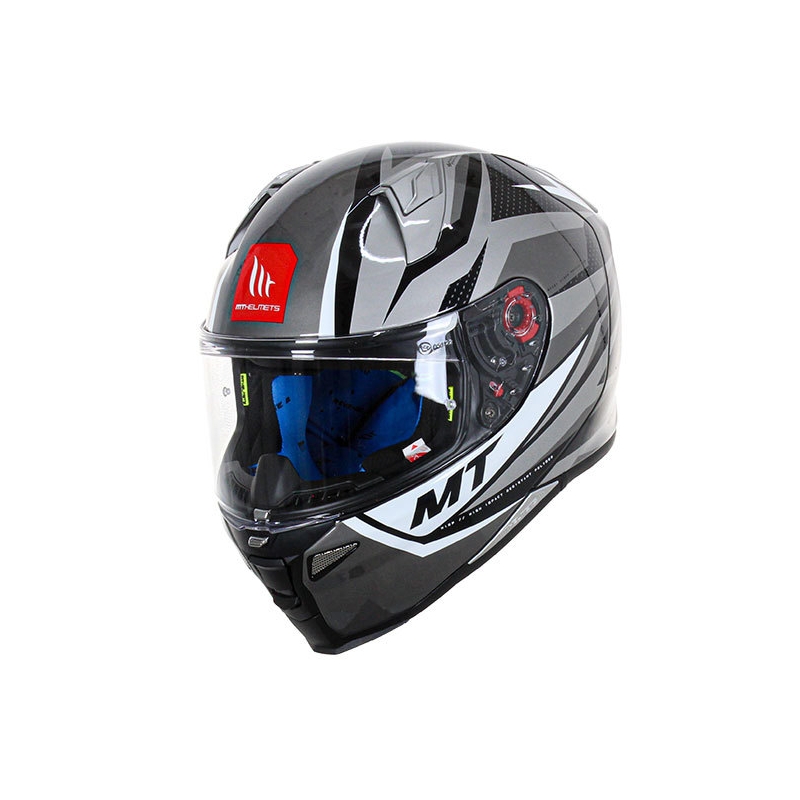 MT FF110 Revenge 2 Integral-Motorradhelm Kley Weiß-Grau-Schwarz Sale Ausverkauf