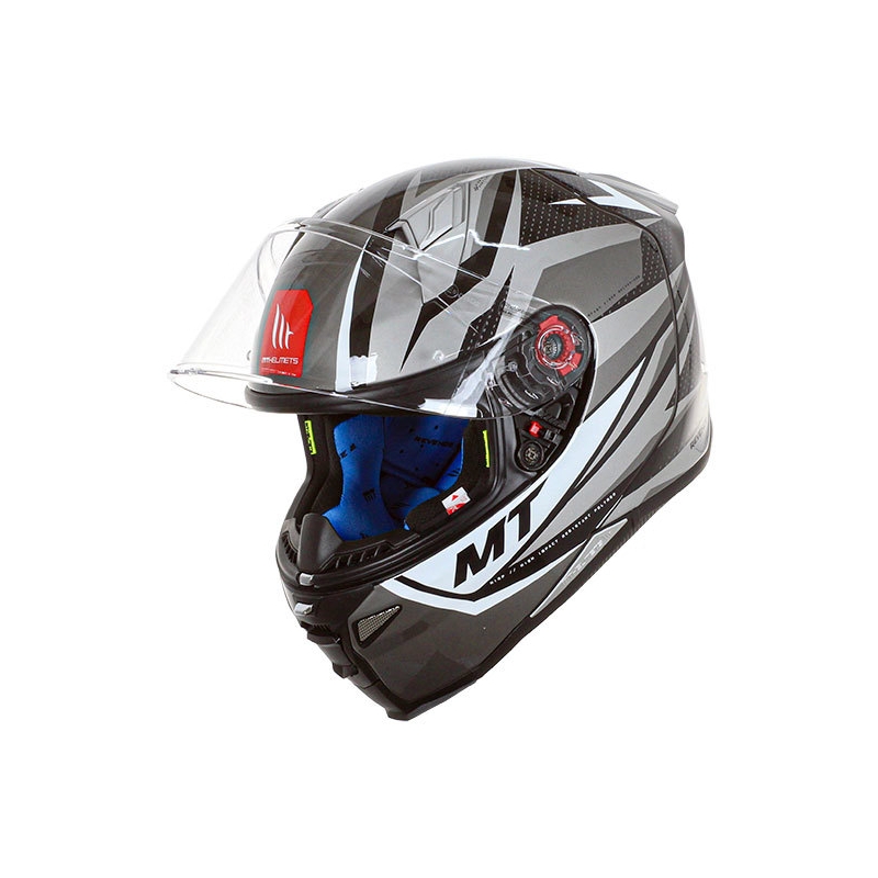 MT FF110 Revenge 2 Integral-Motorradhelm Kley Weiß-Grau-Schwarz Sale Ausverkauf