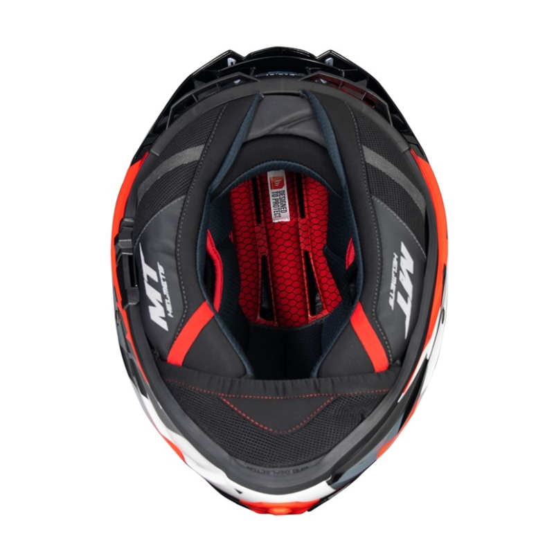 MT Thunder 4 SV Fade Integral Motorradhelm weiß-grau-rot