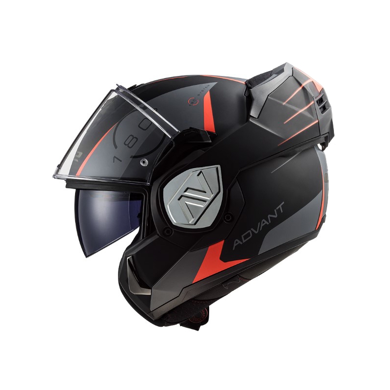 Klapphelm Motorrad LS2 FF906 Advant Codex 06 rot-schwarz-grau-titan