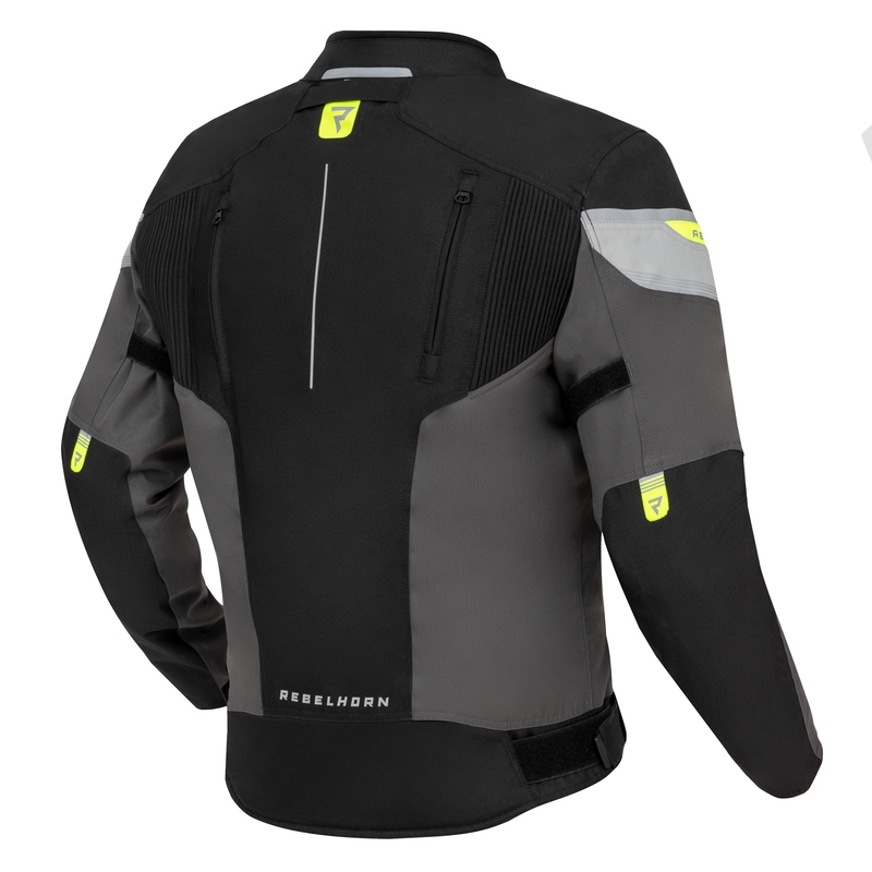 Rebelhorn Spark schwarz-grau-fluo gelb Motorradjacke Ausverkauf
