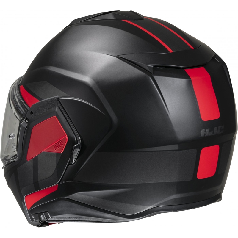 Klappbarer Motorradhelm HJC i100 Beis MC1SF schwarz-rot
