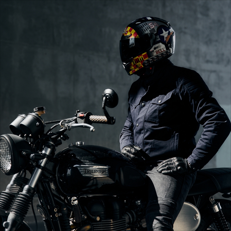 Rebelhorn Hunter dunkelblaue Motorradjacke Ausverkauf