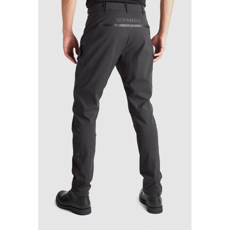 PANDO MOTO Triton WP Slim Schwarze Motorradhosen Ausverkauf