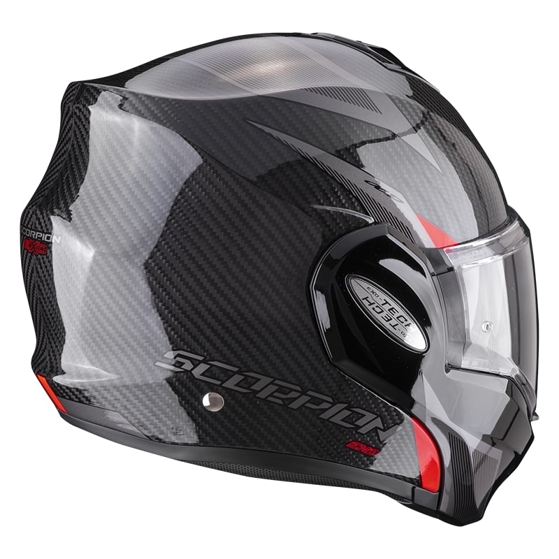 Scorpion EXO-TECH EVO Carbon Top schwarz-roter Kipphelm