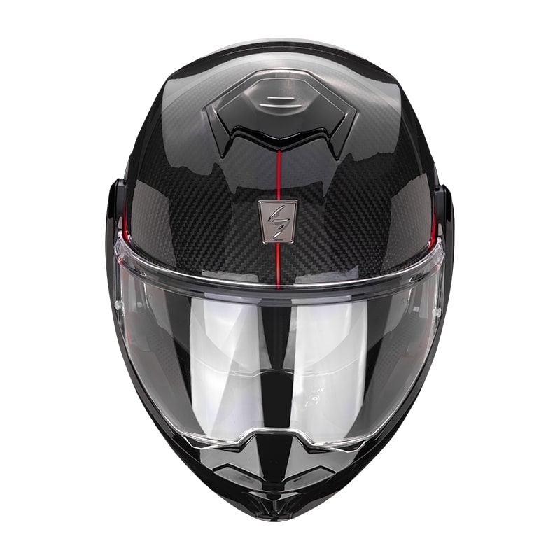 Scorpion EXO-TECH EVO Carbon Top schwarz-roter Kipphelm