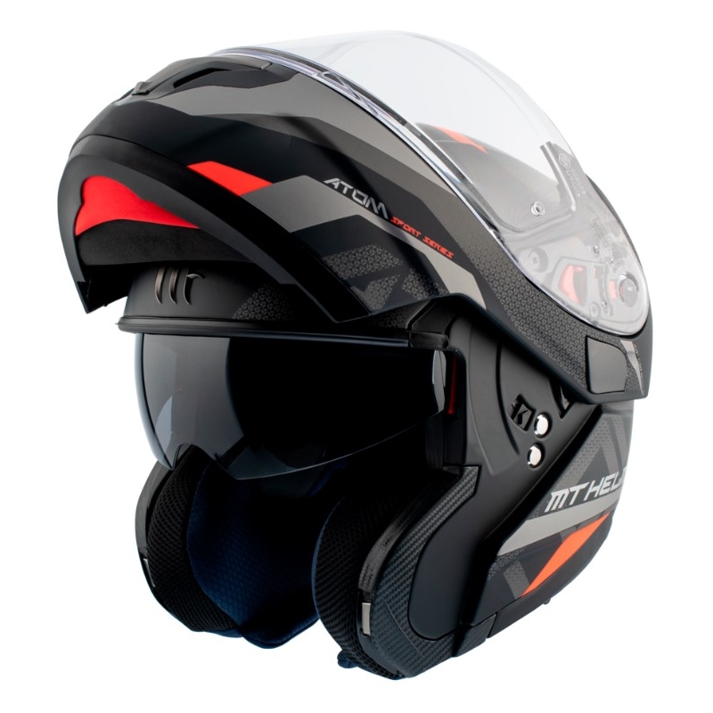 MT Atom SV Skill A1 schwarzer Tip-up Motorradhelm