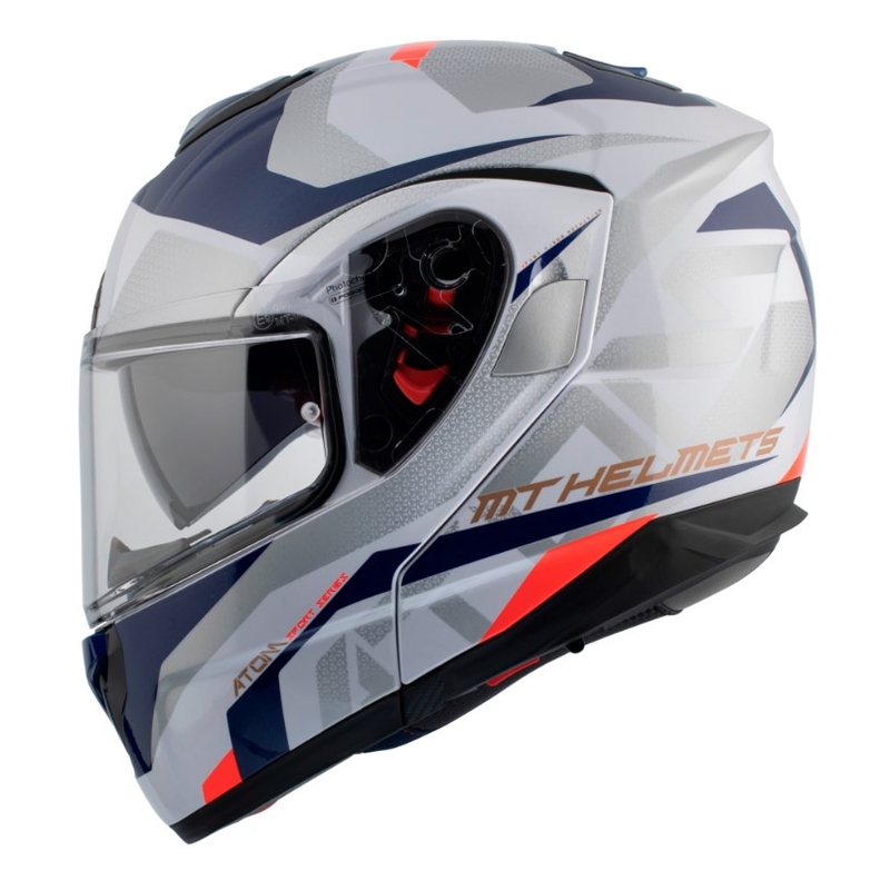 MT Atom SV Skill A0 Motorradhelm weiß-blau Ausverkauf