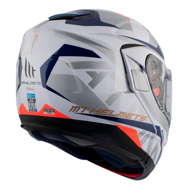 MT Atom SV Skill A0 Motorradhelm weiß-blau Ausverkauf