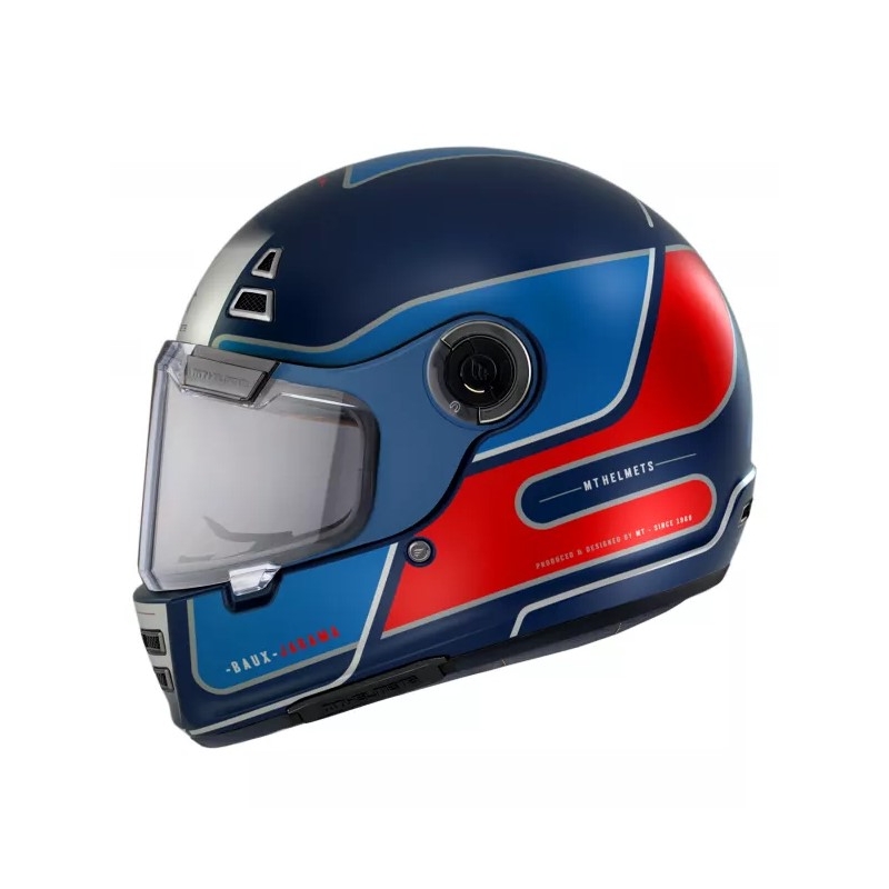 MT Jarama Baux D7 Integral Motorradhelm blau-rot