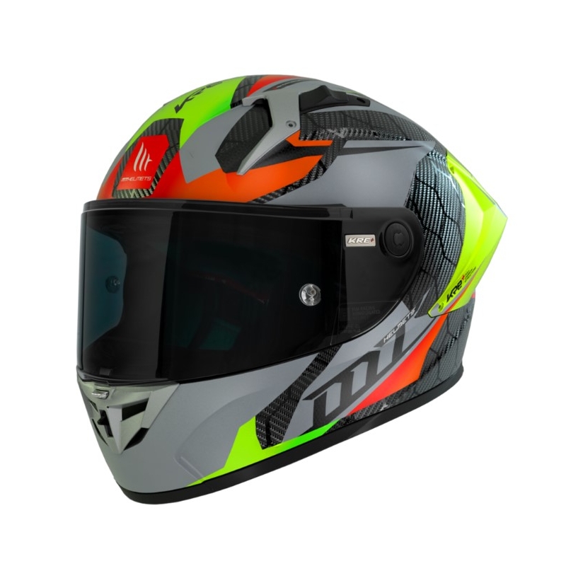 MT FF103PLUSC KRE+ Carbon Projektil D2 rot-grün-grau Integral-Motorradhelm