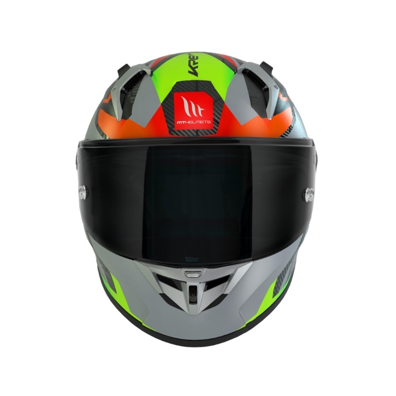 MT FF103PLUSC KRE+ Carbon Projektil D2 rot-grün-grau Integral-Motorradhelm