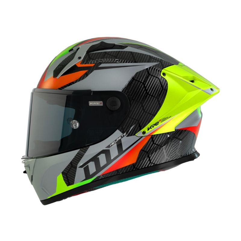 MT FF103PLUSC KRE+ Carbon Projektil D2 rot-grün-grau Integral-Motorradhelm