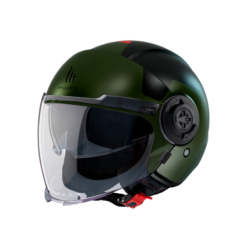 Offener Motorradhelm MT Viale SV S Beta A6 schwarz-grün