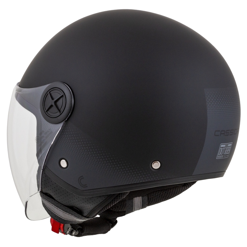 Cassida Handy Schwarz-Grau Offener Motorradhelm