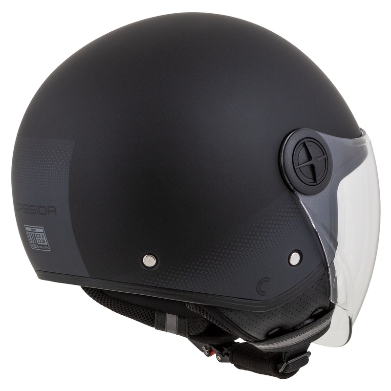 Cassida Handy Schwarz-Grau Offener Motorradhelm