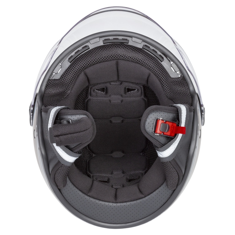 Cassida Handy Schwarz-Grau Offener Motorradhelm