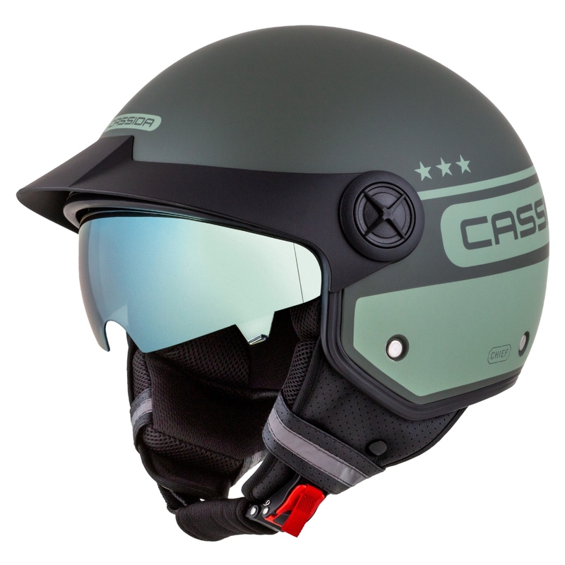 Cassida Handy Plus Chief offener Motorradhelm grün