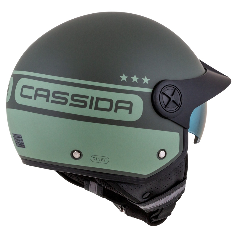 Cassida Handy Plus Chief offener Motorradhelm grün