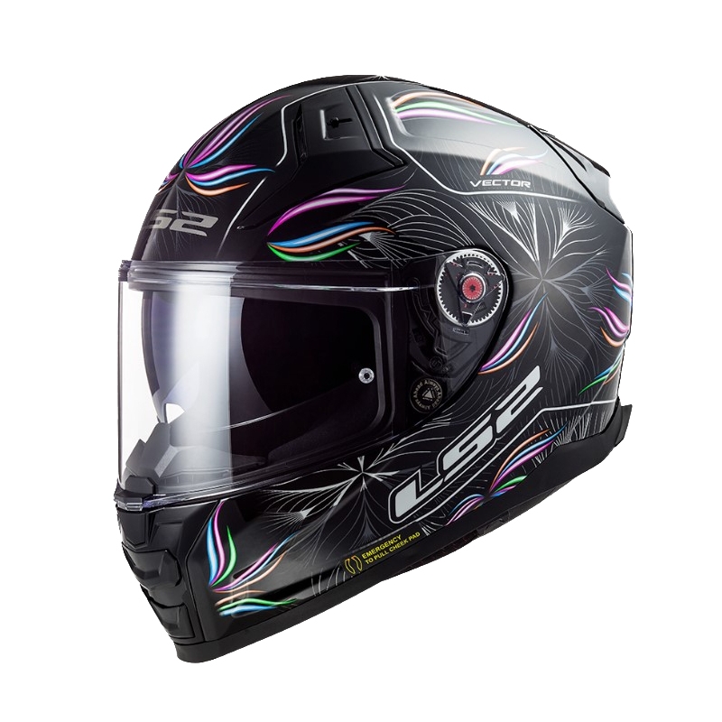 Motorradhelm LS2 FF811 Vector II Tropical weiß-schwarz