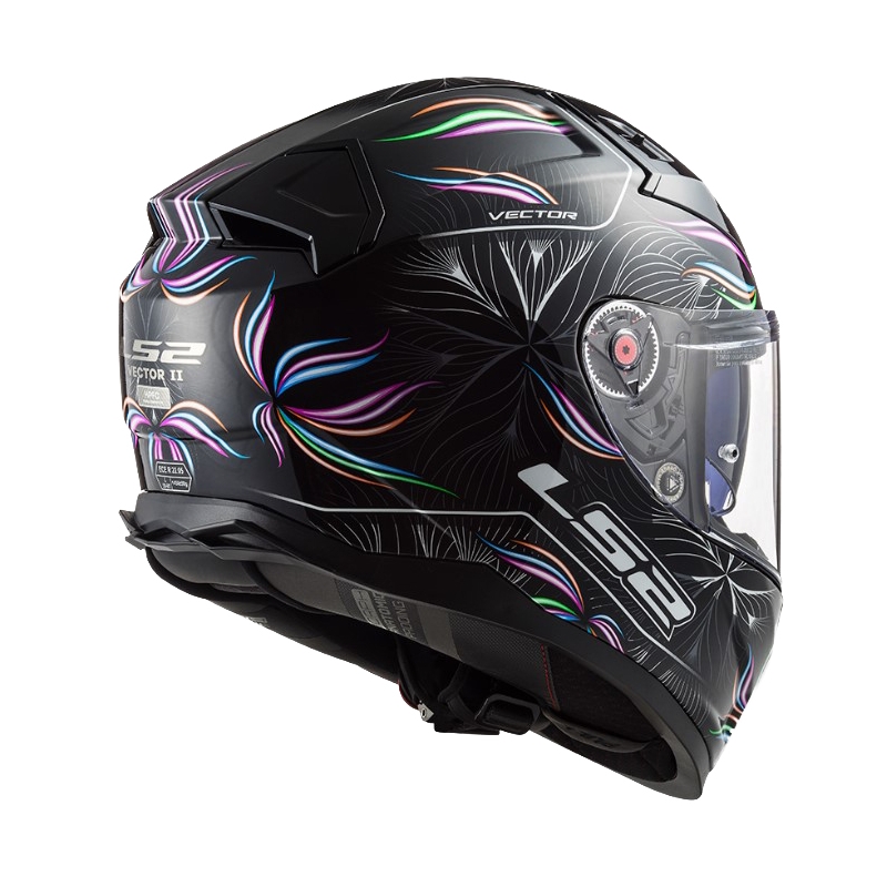 Motorradhelm LS2 FF811 Vector II Tropical weiß-schwarz