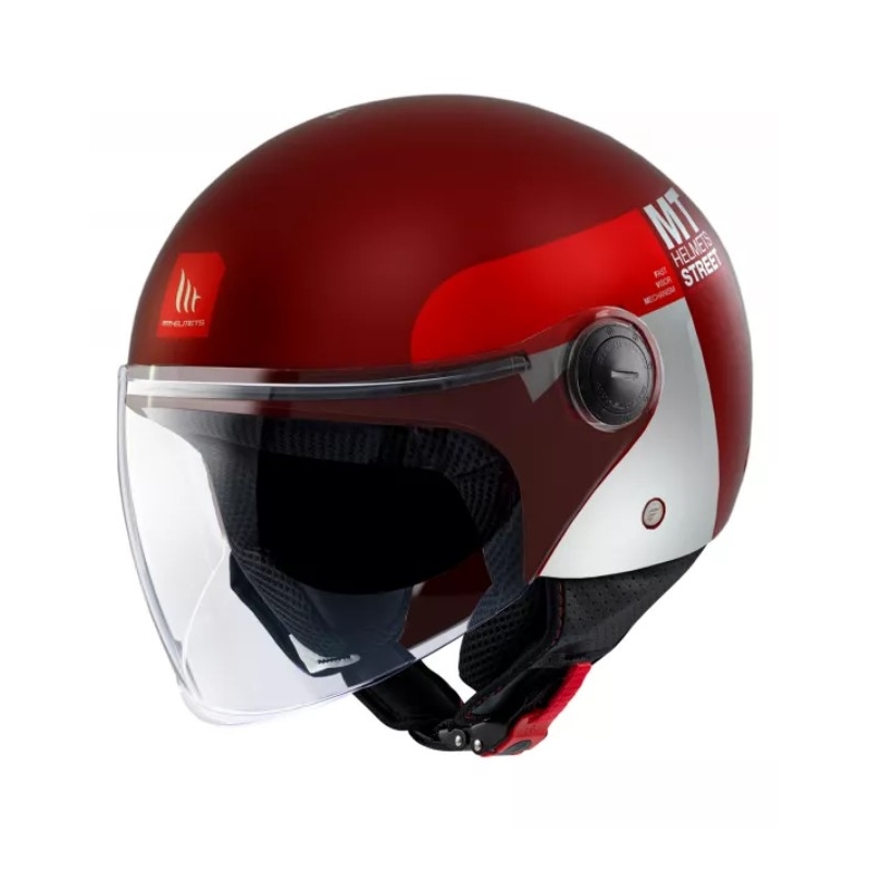 MT Street Inboard C5 Open Motorradhelm Rot