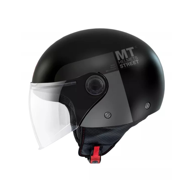 MT Street Inboard D2 Open Motorradhelm Schwarz-Grau Ausverkauf