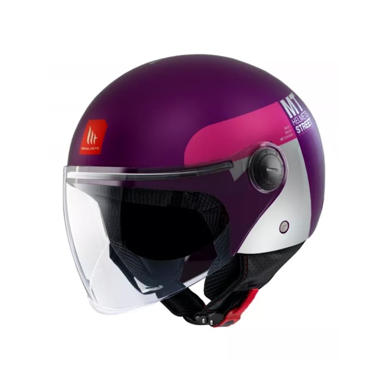 MT Street Inboard C8 Open Motorradhelm Lila