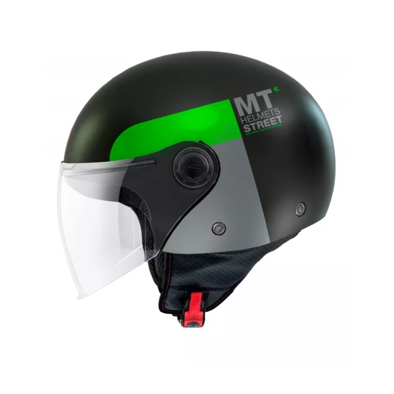 MT Street Inboard D6 Open Motorradhelm schwarz-grün