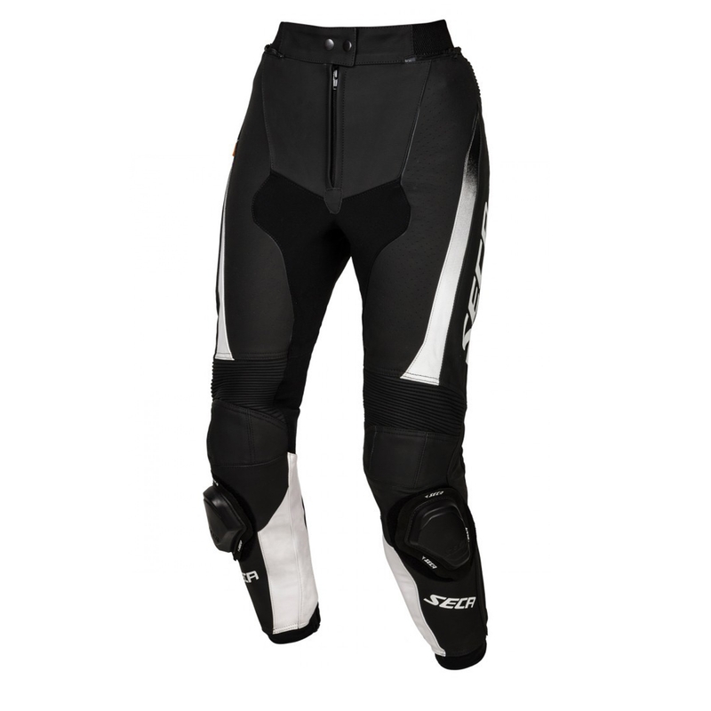 Damen Motorradhose SECA SRS II schwarz-weiß Ausverkauf