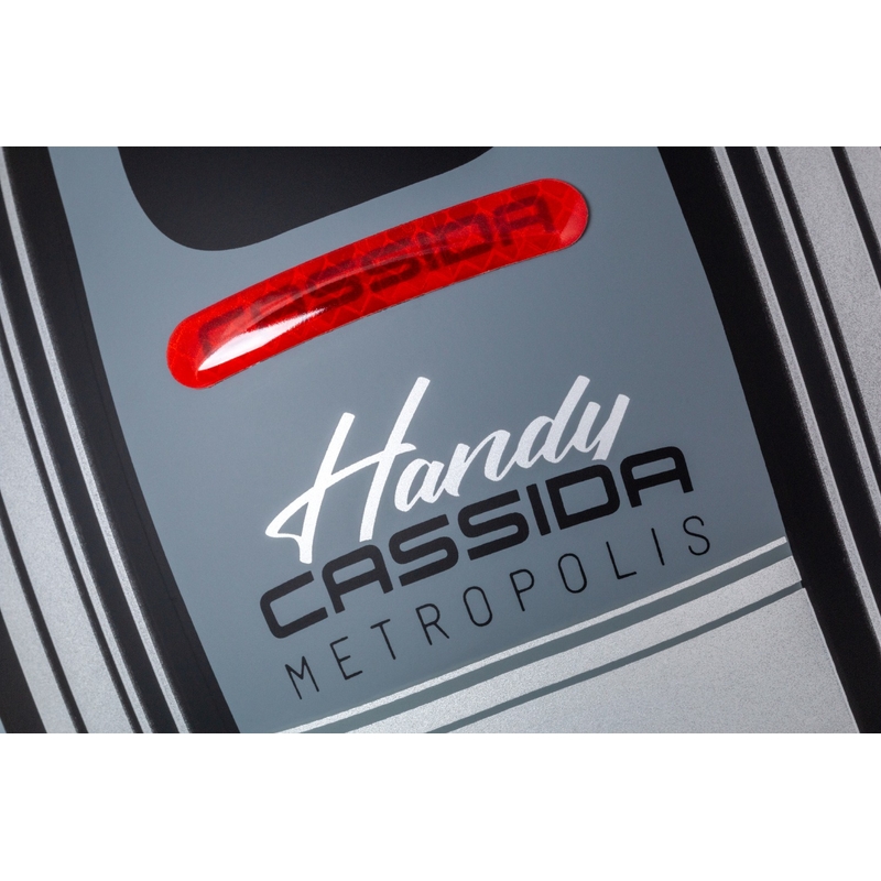 Cassida Handy Metropolis Vision offener Motorradhelm, schwarz-reflektierend grau