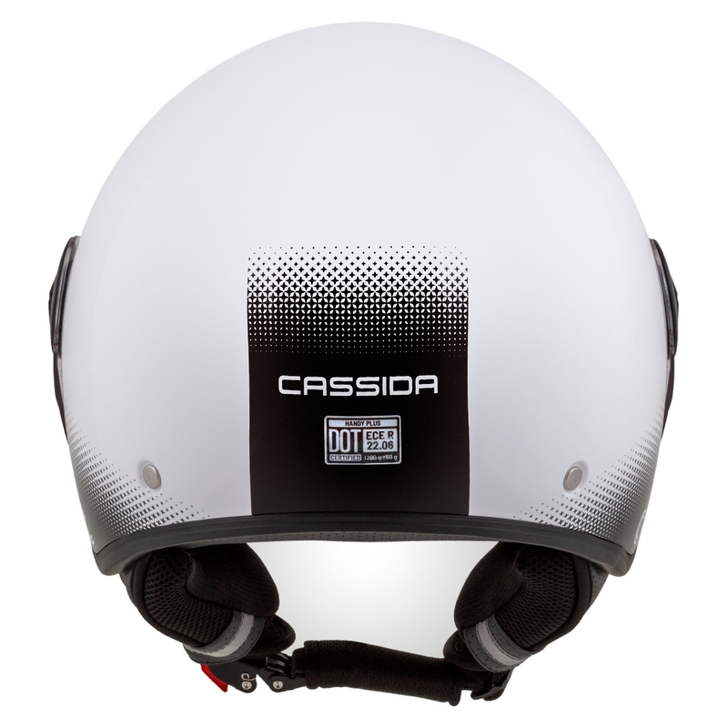 Cassida Handy Plus offener Motorradhelm weiß-schwarz
