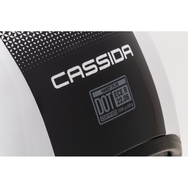 Cassida Handy Plus offener Motorradhelm weiß-schwarz