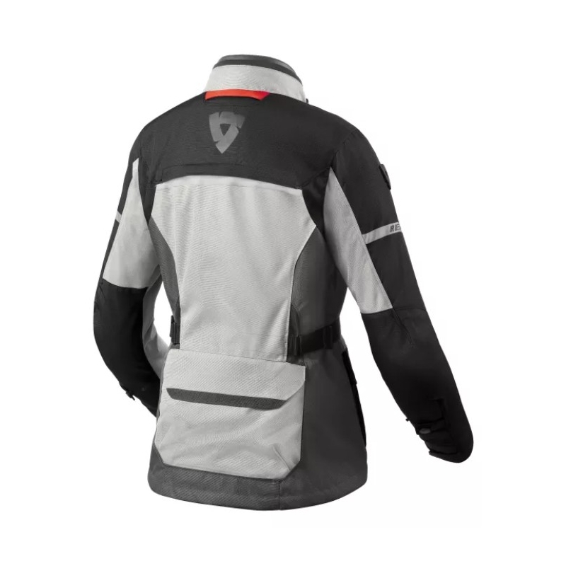 Damen Revit Outback 4 H2O Motorradjacke Silber und Schwarz