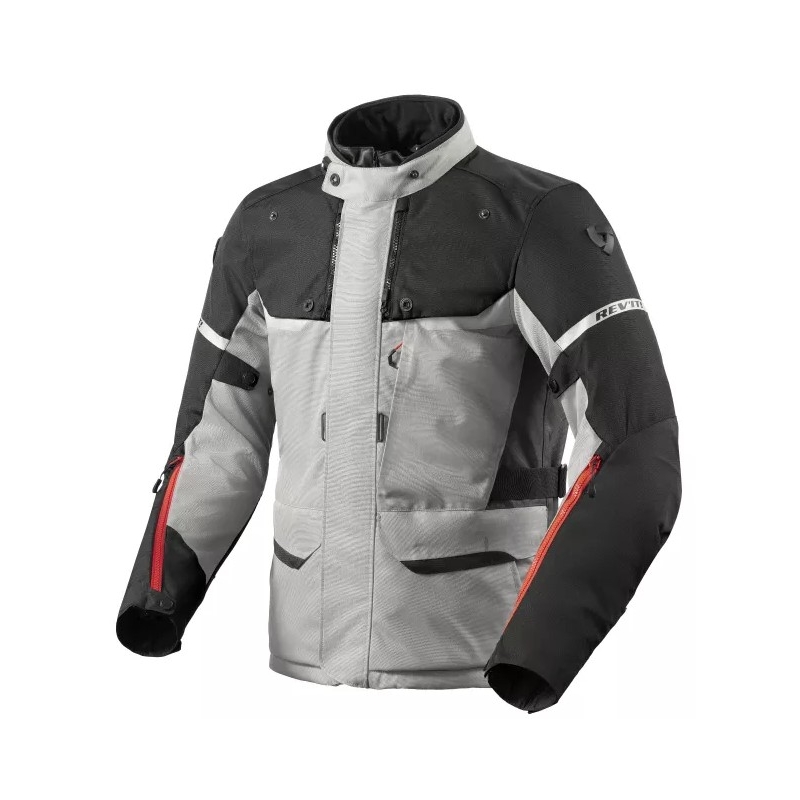 Motorradjacke Revit Outback 4 H2O silber-schwarz