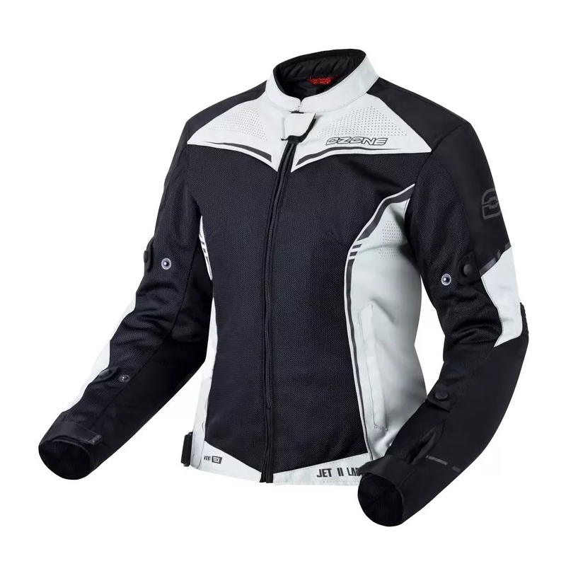 Women's Ozone Jet II Motorradjacke Grau und Schwarz Ausverkauf