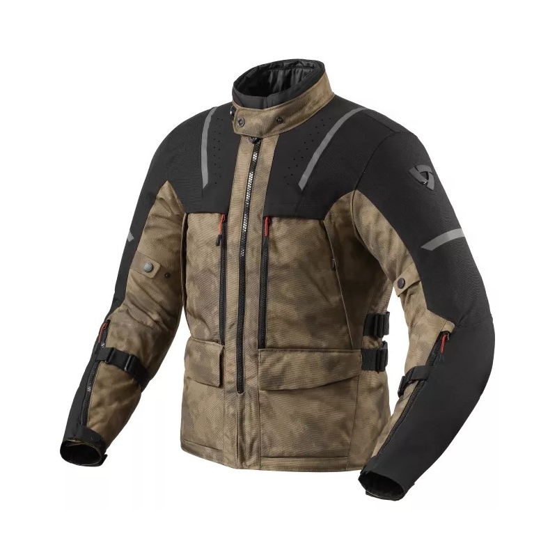 Revit Offtrack 2 H2O schwarz-braune Motorradjacke Ausverkauf