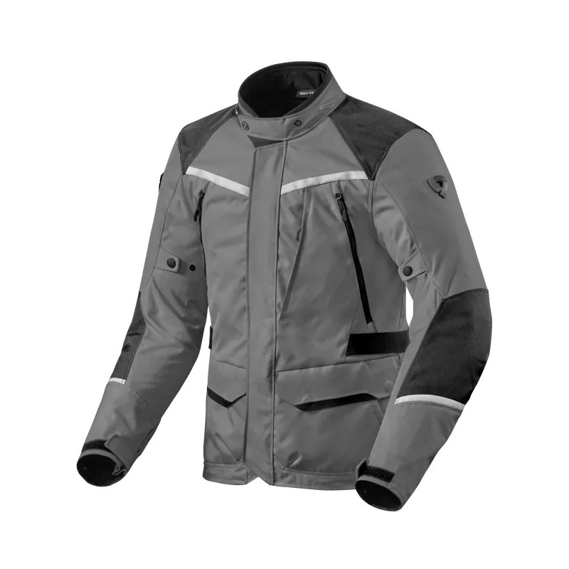 Motorradjacke Revit Voltiac 3 H2O grau-schwarz