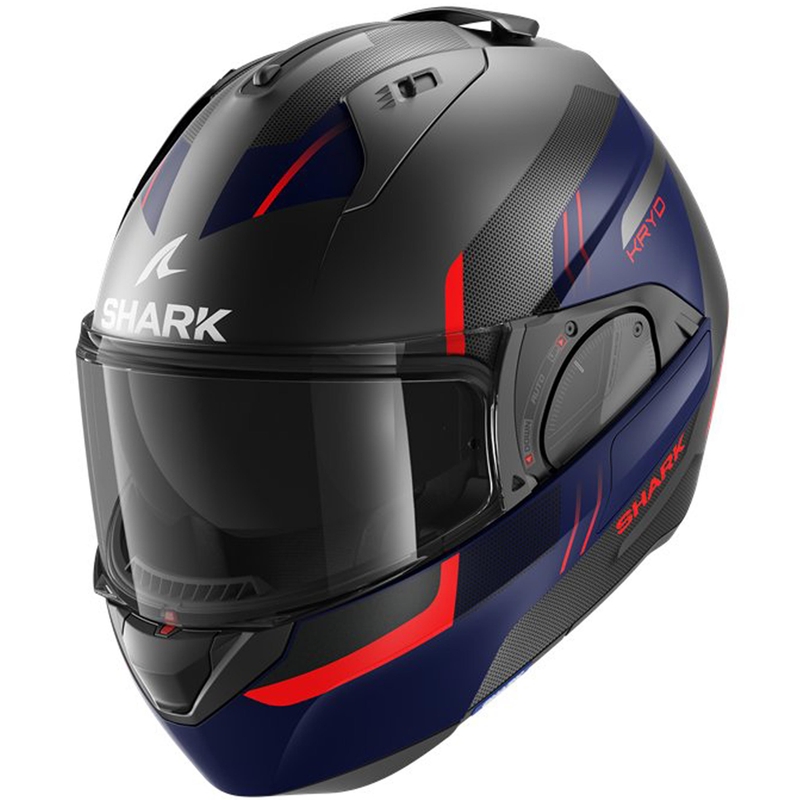 Klapphelm SHARK EVO-ES Kryd schwarz-rot-dunkelblau
