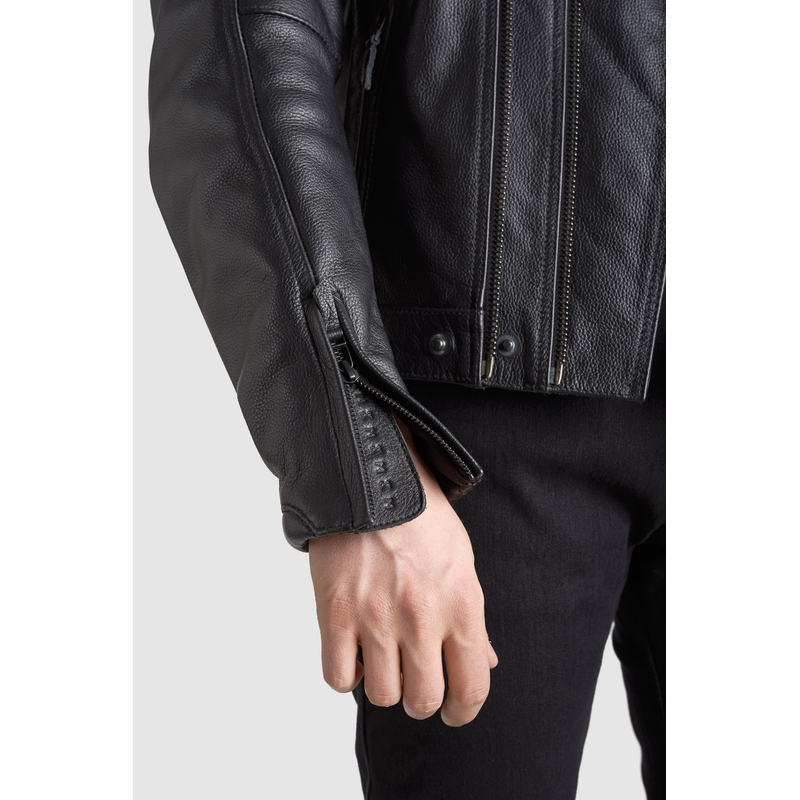 Motorradlederjacke PANDO MOTO Twin schwarz Ausverkauf