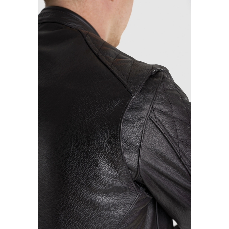 Motorradlederjacke PANDO MOTO Twin schwarz Ausverkauf