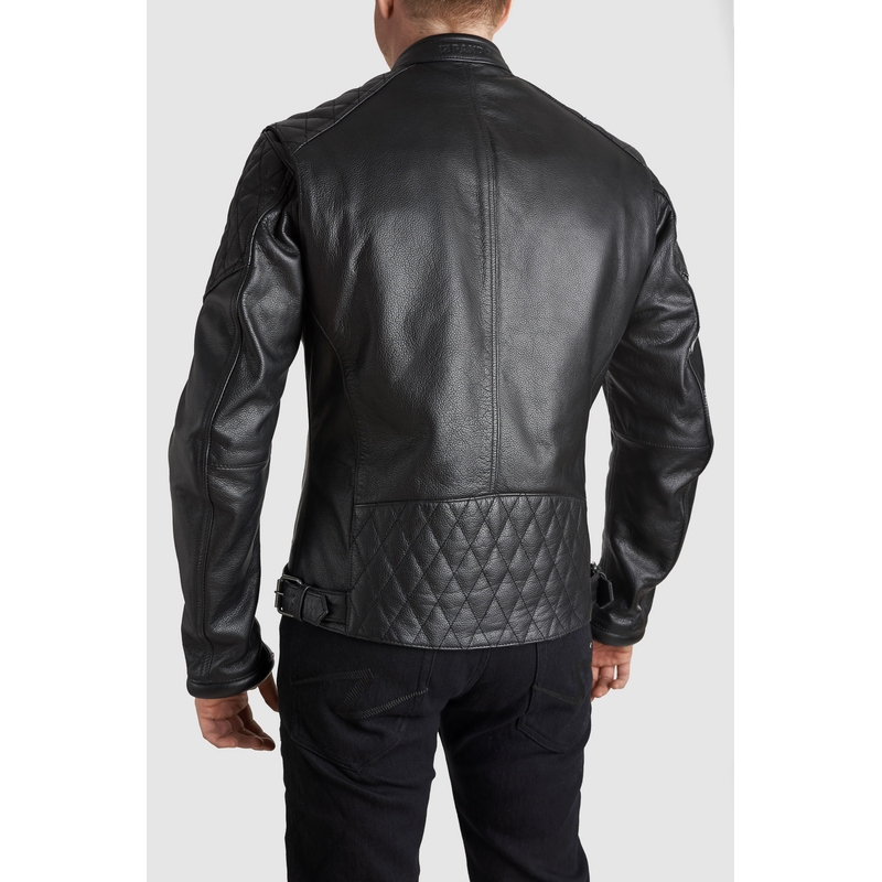 Motorradlederjacke PANDO MOTO Twin schwarz Ausverkauf
