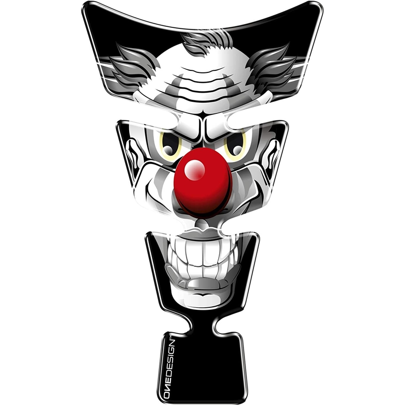 Kraftstofftankabdeckung - Tankpad Print Clown grau