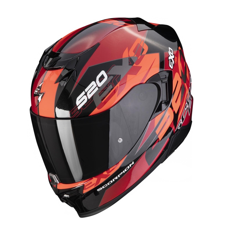 Integral Motorradhelm Scorpion EXO-520 EVO Air Cover metallic schwarz-rot