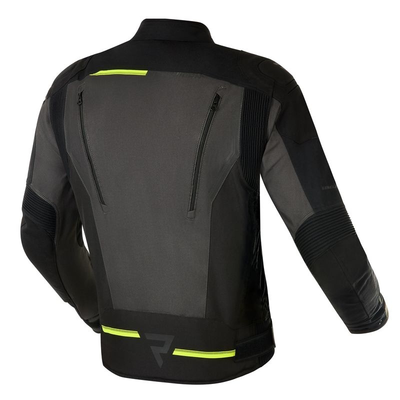 Rebelhorn Borg schwarz-dunkelgrau-fluorgelbe Motorradjacke