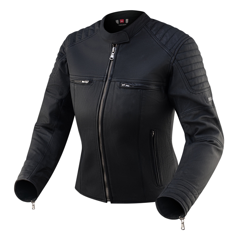 Rebelhorn Hunter Pro Damen Motorradjacke Schwarz Ausverkauf