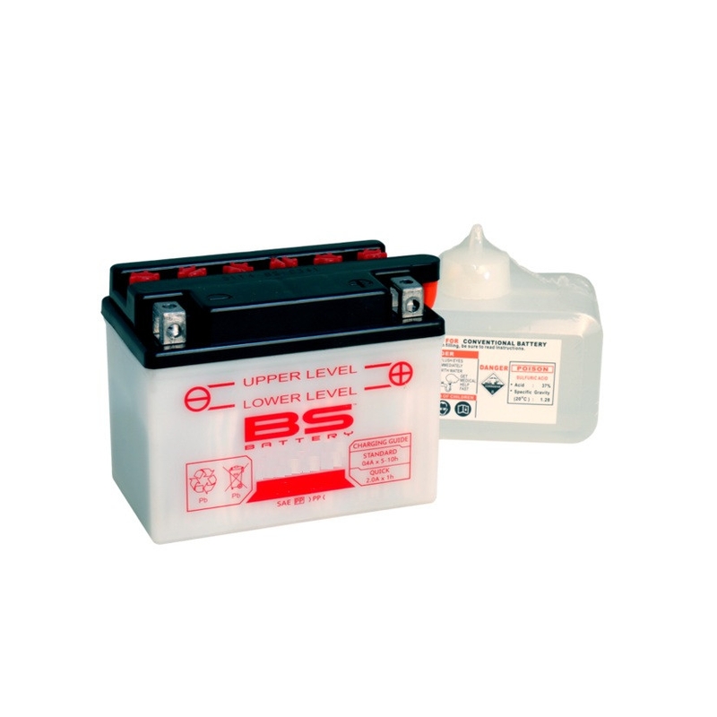 Konventionelle Motorradbatterie (mit Säurepackung) BS-BATTERY Acid pack included