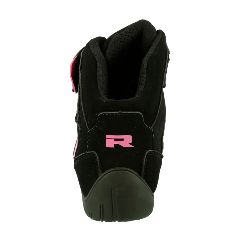 Damen RICHA Escape Motorradstiefel schwarz und rosa Ausverkauf