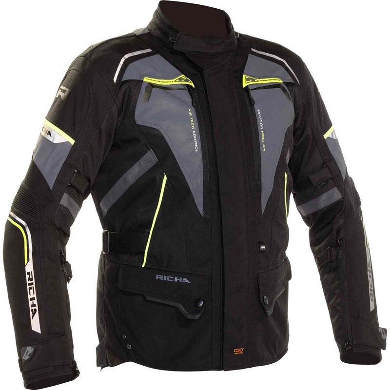 Motorradjacke RICHA Infinity 2 Flare grau-fluo gelb Ausverkauf