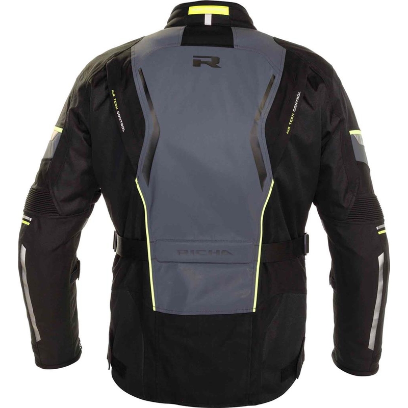 Damen RICHA Infinity 2 Flare Motorradjacke grau-fluo gelb Ausverkauf